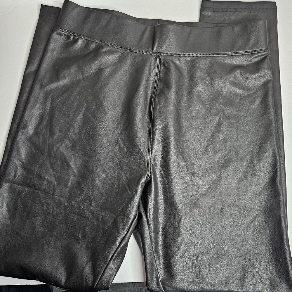 CI Sono Black Faux Leather Leggings Stretch Vegan Leather NWOT Ladies Size XL - Picture 9 of 11